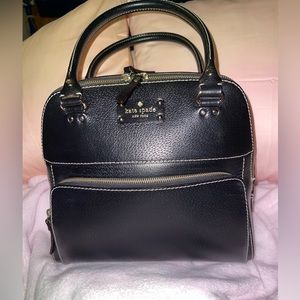 Euc Kate spade leather Baxter street satchel black bag